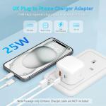 25W Dual USB-C Fast Charger for iPhone & Galaxy