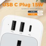 TESSAN USB-C Plug Adapter with 3 USB Ports