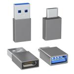 4-Pack USB-C to USB Adapters - Gray