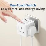 4-Port USB-C Wall Socket Adapter for Home/Office