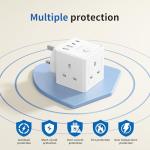 4-Port USB-C Wall Socket Adapter for Home/Office