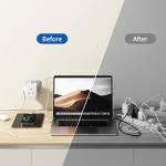 4-Port USB-C Wall Socket Adapter for Home/Office