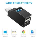 AXFEE Mini 3-Port USB Hub for Laptops and PCs