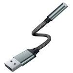 USB to 3.5mm Audio Adapter for Headphones