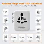 TESSAN 28W Universal Travel Adapter with USB Ports