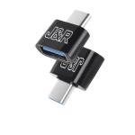 Black USB A to USB-C Adapter 2-Pack