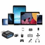 Black USB A to USB-C Adapter 2-Pack