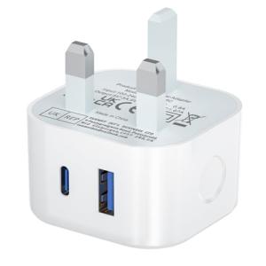 Fast Charge USB-C UK Plug Adapter for iPhone and iPad