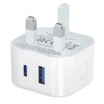 Fast Charge USB-C UK Plug Adapter for iPhone and iPad