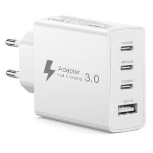 50W EU Travel Charger with USB-C and USB-A