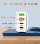 Fast Charging EU Travel Adapter with 4 Ports