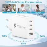 50W EU Travel Charger with USB-C and USB-A