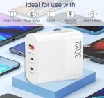 Compact US Travel Adapter with Fast USB-C Ports