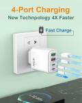 Fast Charging EU Travel Adapter with 4 Ports