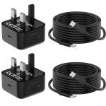 25W Super Fast USB-C Charger 2 Pack