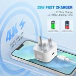 25W Fast USB-C Wall Charger for Devices