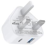 UK USB-C Plug Fast Charger for iPhone & iPad