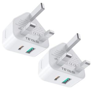 2-Pack 25W USB-C Fast Charger for iPhone