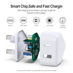 UK USB-C Plug Fast Charger for iPhone & iPad
