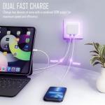 50W Dual USB-C Fast Charger for iPhone & iPad