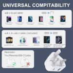 UK USB-C Plug Fast Charger for iPhone & iPad