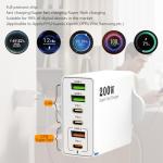 200W USB-C Fast Charger Station with 6 Ports