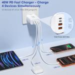 40W USB-C Multiport Charger Block, 2 Pack