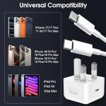 2 Pack 20W Fast USB-C Charger for iPhone