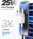 25W Fast Charger with Dual USB Ports & Cable