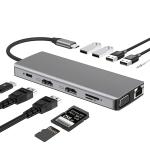 12-in-1 USB-C Hub with Dual HDMI & USB 3.0