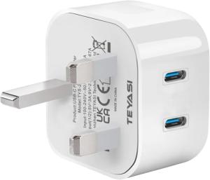 20W Dual Port USB-C Fast Charger Plug