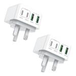 Fast 40W USB-C Charger, 2-Pack Dual Port