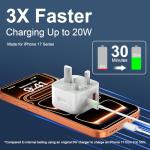 20W USB-C Fast Charger for iPhone and iPad