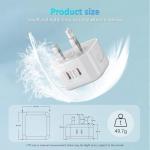 20W Dual USB-C Fast Charger for iPhone, iPad, Android