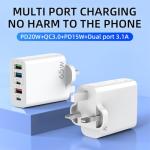 65W 5-Port USB-C Fast Charger Adapter