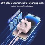 20W Fast iPhone Charger with USB-C Cable