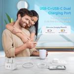 20W Dual USB-C Fast Charger for iPhone, iPad, Android