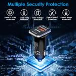 38W Dual Port USB-C Car Charger 20W PD + 18W QC3.0