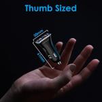 38W Dual Port USB-C Car Charger 20W PD + 18W QC3.0