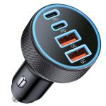 4-Port USB-C Car Charger Adapter, Fast Charging