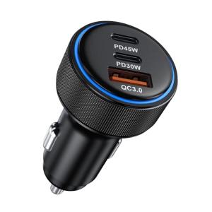 93W 3-Port USB-C Fast Car Charger Adapter
