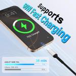 3-Pack 0.5m USB-C Charger Cables for Fast Charging