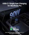 90W 4-Port USB-C Car Charger Adapter