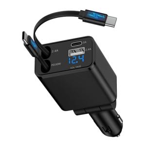 4-in-1 Fast USB-C Car Charger Adapter