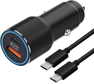 63W Fast Dual Port Car Charger for Smartphones