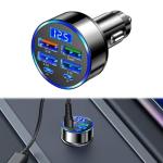 6-Port USB-C Car Charger with LED Voltmeter