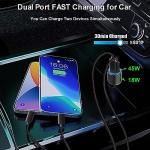 63W Fast Dual Port Car Charger for Smartphones
