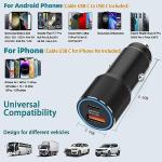 63W Fast Dual Port Car Charger for Smartphones