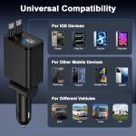 4-in-1 Fast USB-C Car Charger Adapter