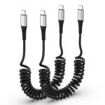 Coiled USB-C to USB-C Cable 2-Pack 60W Fast Charge